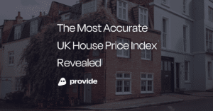 Image with text overlay, for the article called "The Most Accurate House Price Index Revealed"